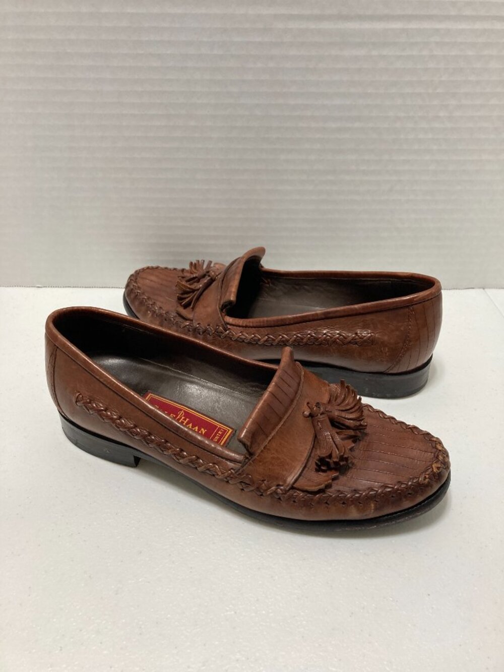 Vintage Cole Haan Country Women’s Kiltie Tassel Loafers Leather Brown Moccasins - Picture 1 of 12